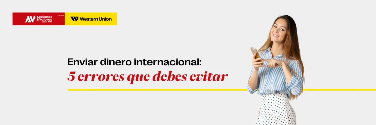 Mujer sonriente preparada para enviar dinero internacional