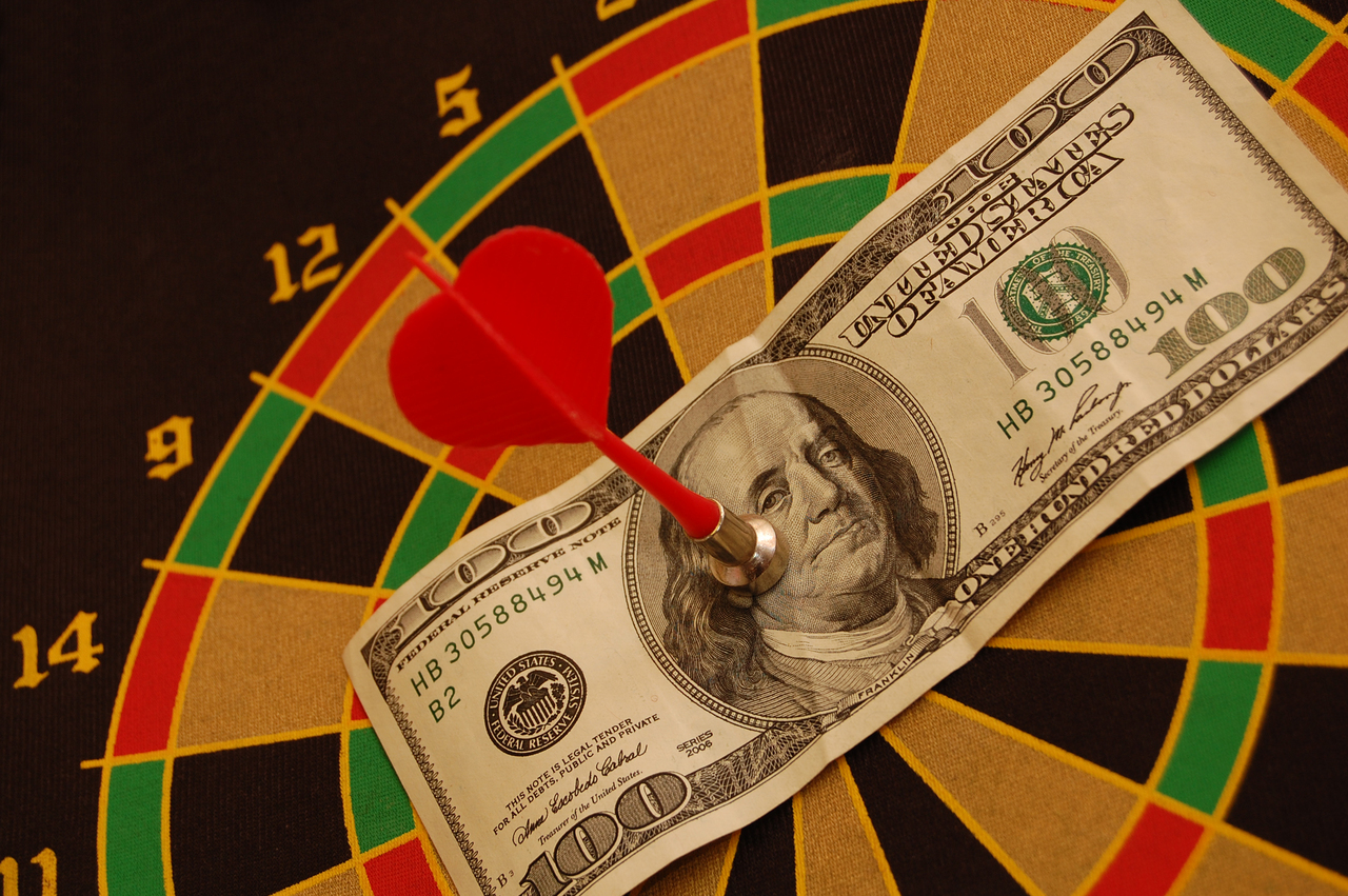 luck dollars darts lottery chance target 1425215
